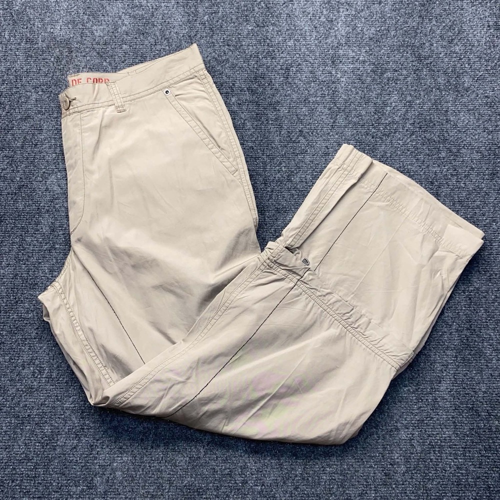 Esprit De Corp Brown Beige Y2k Baggy Straight Fit Cargo Pants 33x32 Utility